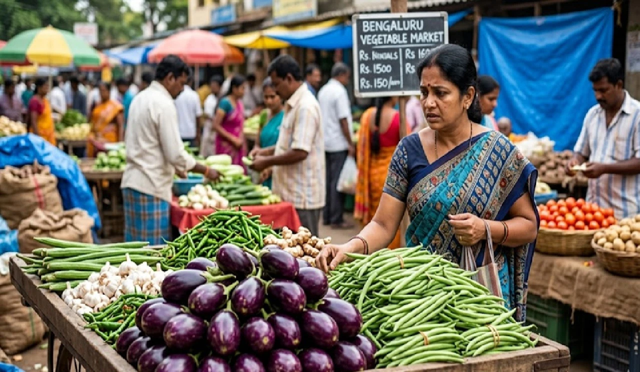 Bangalore Vegetable Price Hike: Beans and Brinjals Skyrocket, Making Veg Meals Costlier Than Meat