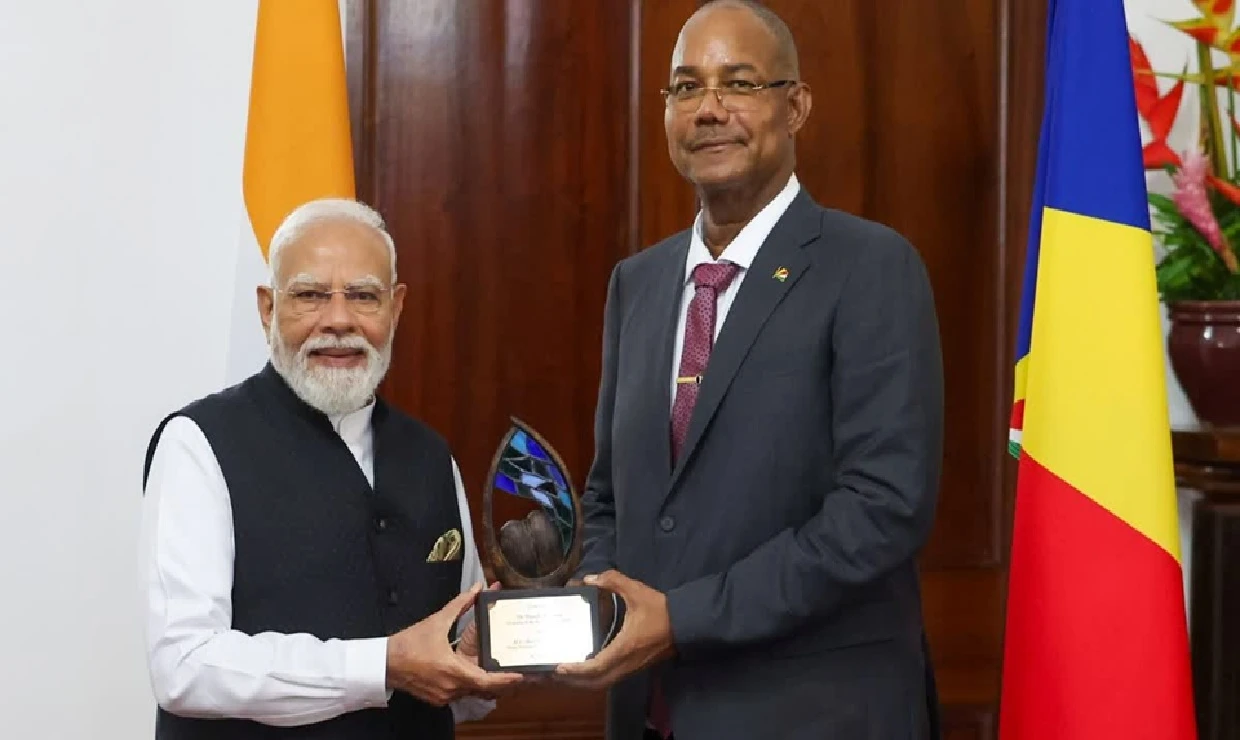 PM Modi Conferred with Seychelles' Highest Civilian Honor 'Guardian of the Blue Horizon'