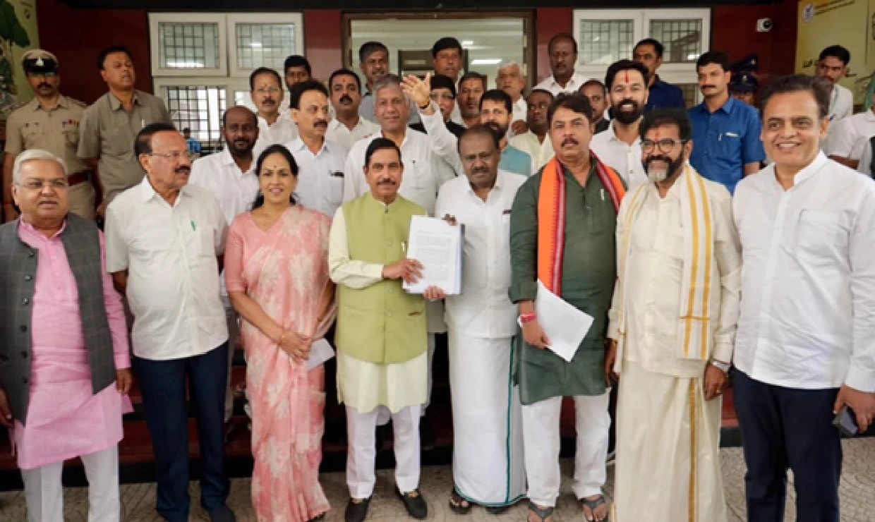BJP-JD(S) Coalition Files Complaint with Chief Electoral Officer Over Alleged SIR Irregularities in Karnataka