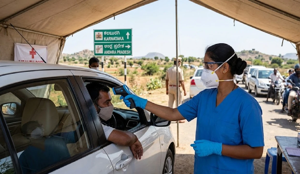 Karnataka Activates Border Checkposts in Pavagada Amid Rising Cases in Andhra Pradesh