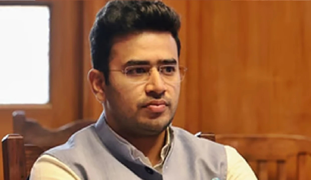 Tejasvi Surya Leads Massive Protest Against Lalbagh Land Acquisition for Bengaluru Tunnel Road Project