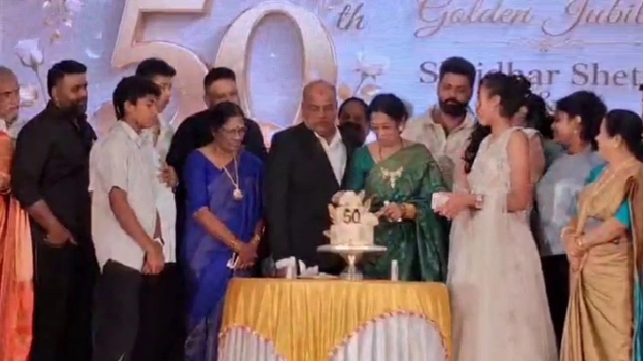Simple Star Rakshit Shetty Joins Family in Udupi to Celebrate Parents' 50th Wedding Anniversary