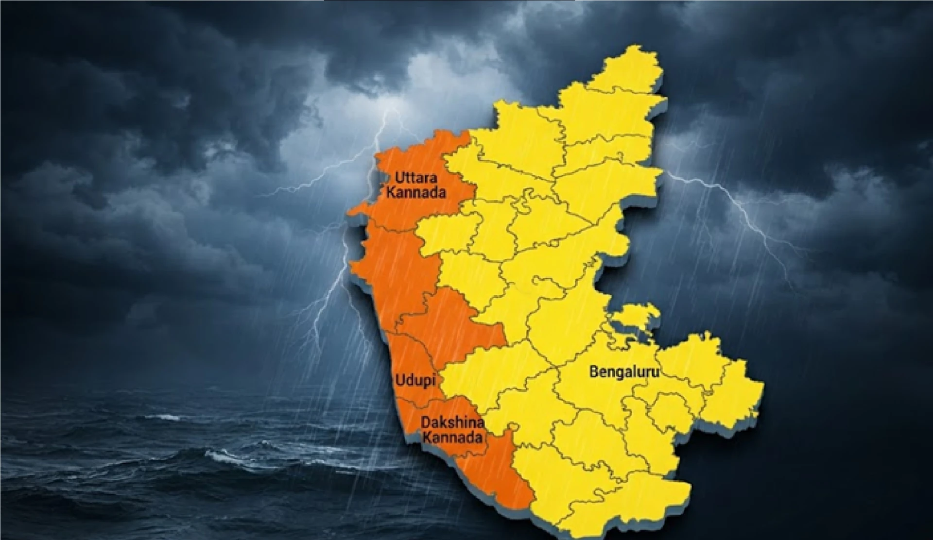 Karnataka Weather Update: Monsoon Revives with Heavy Rains; Orange Alert for 3 Districts and Yellow Alert for Bengaluru and 28 Districts